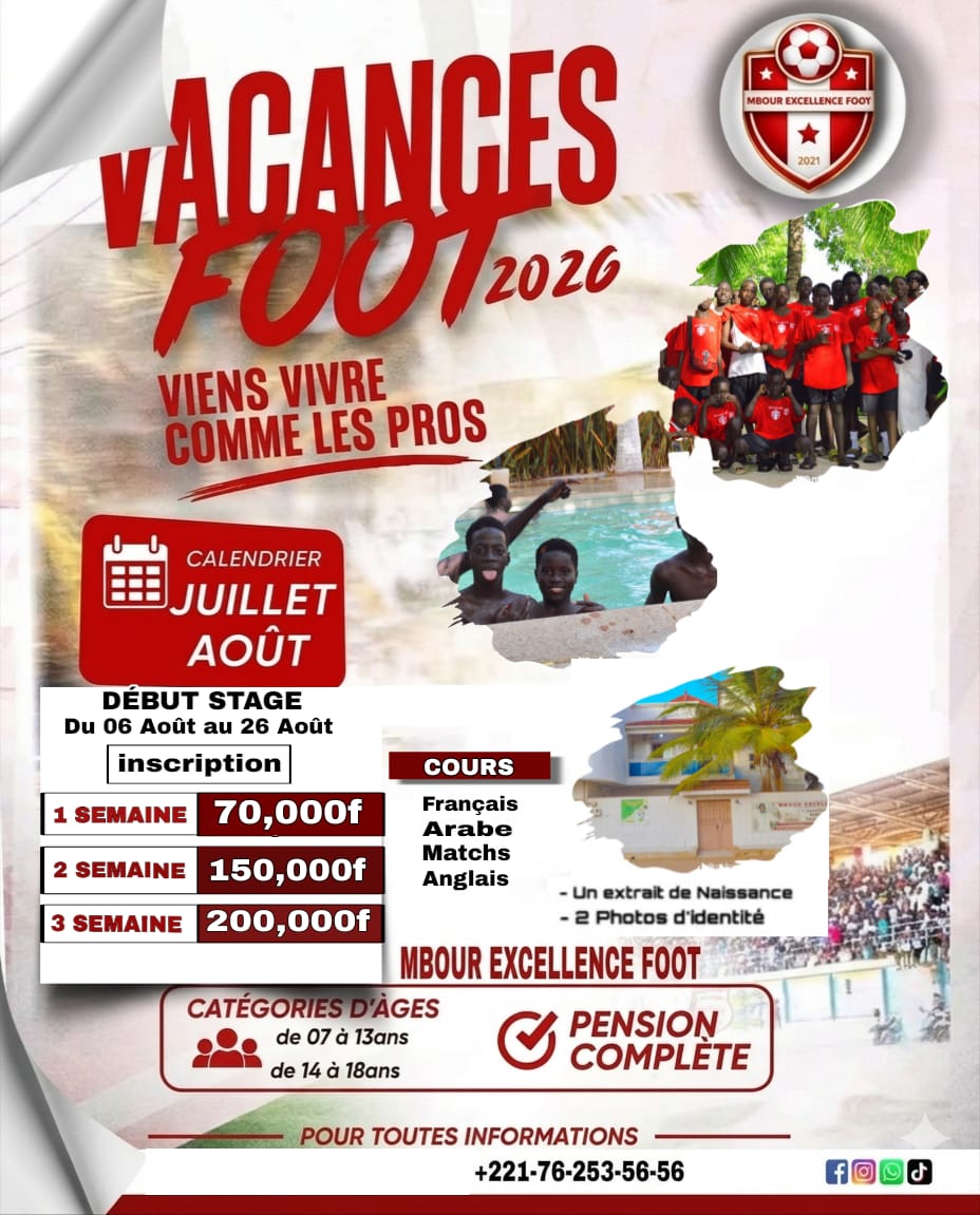 Affiche Vacances Foot 2026