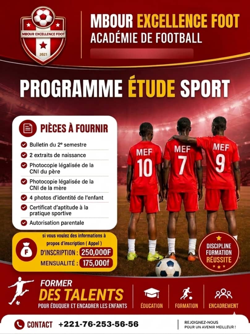 Affiche Inscription MEF 2026
